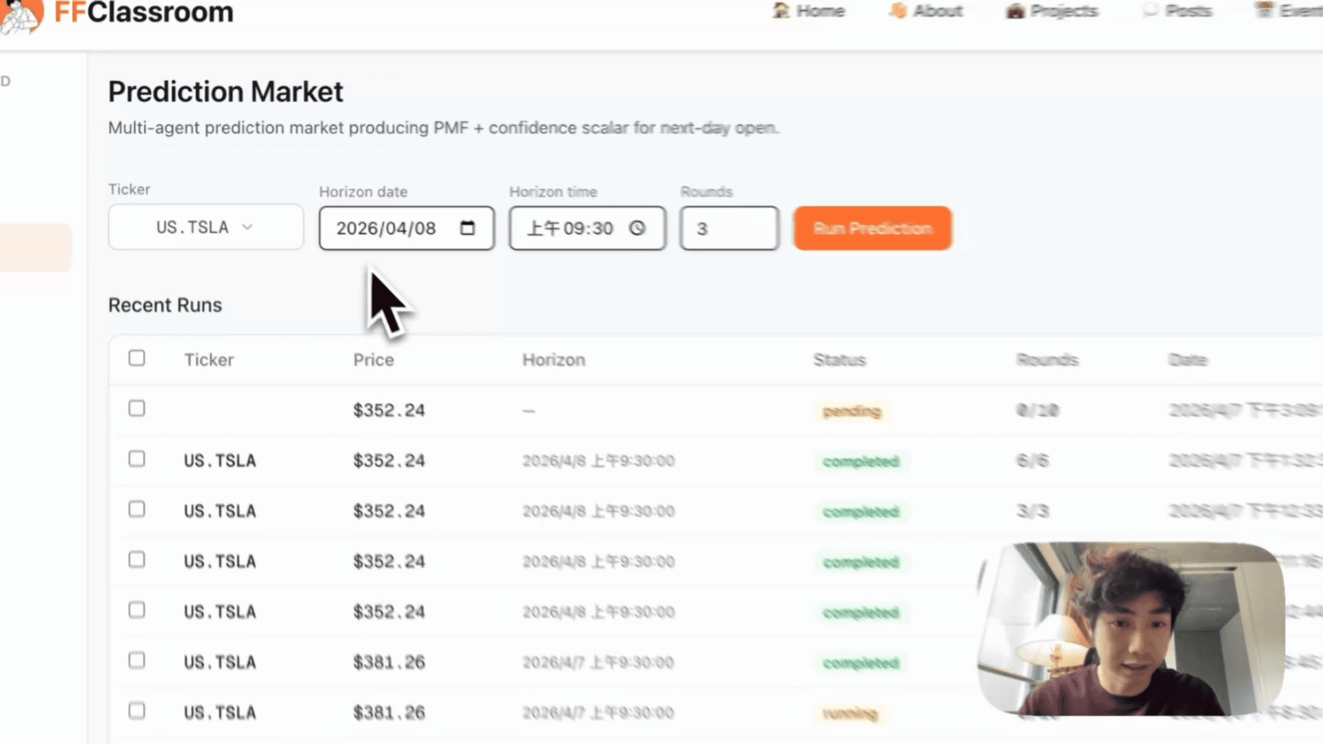Prediction Market for Agents